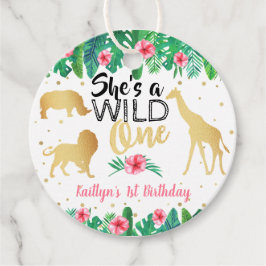 Vild One-flickor första Födelsedagsfesten Gåvor Etiketter