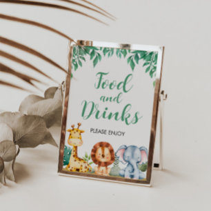 Vild ONE Safari Animals Food and Drinks Sign Poster