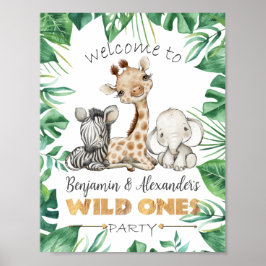 Vild Ones Födelsedagsfest Välkomstdörrssignatur Poster