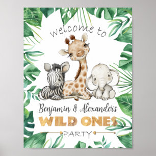 Vild Ones Födelsedagsfest Välkomstdörrssignatur Poster