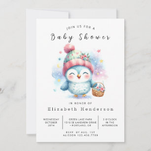 Vild Online Uggla Baby Shower Inbjudningar