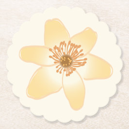 Vild Orange Anemone Flowers - botaniskt teckning. Underlägg Papper