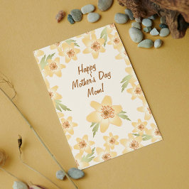 Vild Orange Anemone Flowers - Mors dag-kort.. Kort
