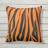Vild Orange Black Tiger Rand Animal Print