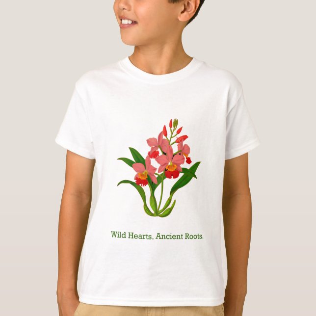Vild Orchid Bloom T Shirt (Framsida)