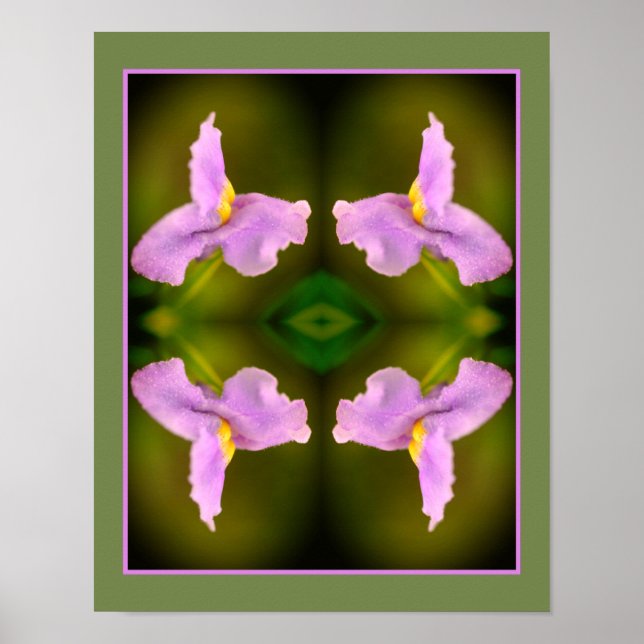 Vild Orchid Flower-Abstrakt Poster (Framsidan)