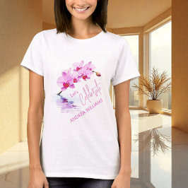Vild Orchid Flower Blommar 50:e födelsedagen Namn T Shirt