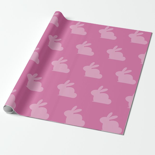 Vild Orchid Rosa Påskhare - omslagning Papper Presentpapper (Utrullad)