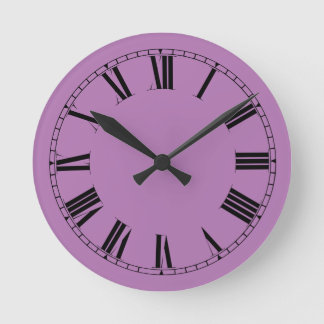 Vild Orchid Solid Färg Rund Klocka
