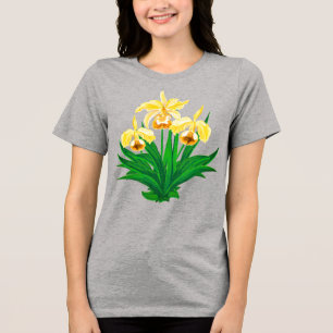 Vild Orchids - Golden Gult Orchids och Foliage T Shirt