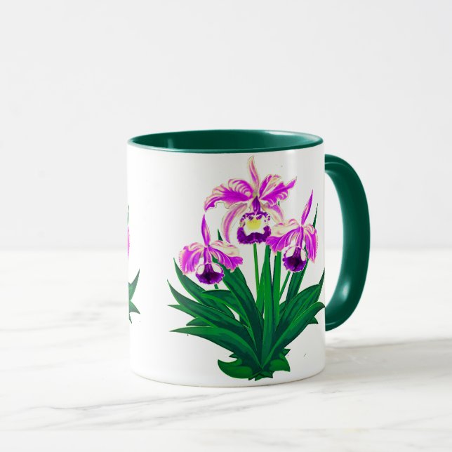Vild Orchids - Light Lila Orchids and Foliage Mugg (Framsida höger)