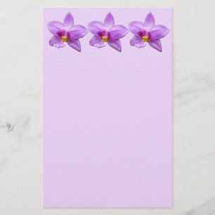 Vild orkidé lila tropisk blomma brevpapper