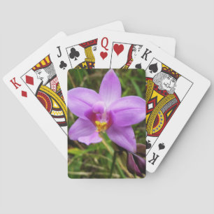 Vild orkidé lila tropisk blomma casinokort