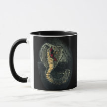 Vild Orm Cobra Mörk Djungel Tatuering Konst