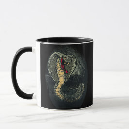Vild Orm Cobra Mörk Djungel Tatuering Konst Mugg