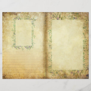 Vild Örter Foliage Ram skrapbook Journal Papper