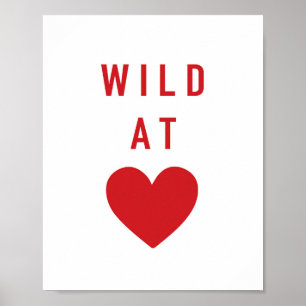 Vild på hjärta poster