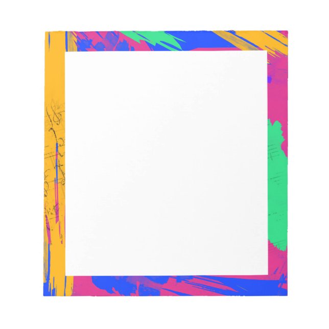 Vild Paint Push Färg och Music Lakan Anteckningsblock (Framsida)