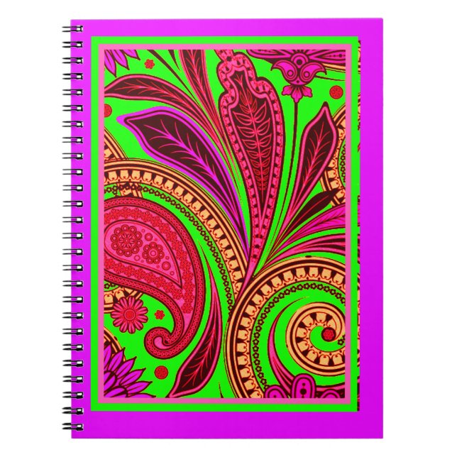 Vild paisley anteckningsbok (Framsidan)