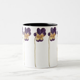 Vild Pansy-blomman hand plockade Två-Tonad Mugg