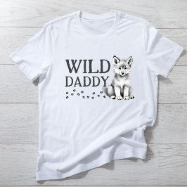 Vild pappa Cute varg unge födelsedagsfest T Shirt