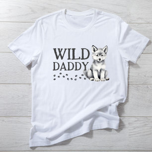 Vild pappa Cute varg unge födelsedagsfest T Shirt