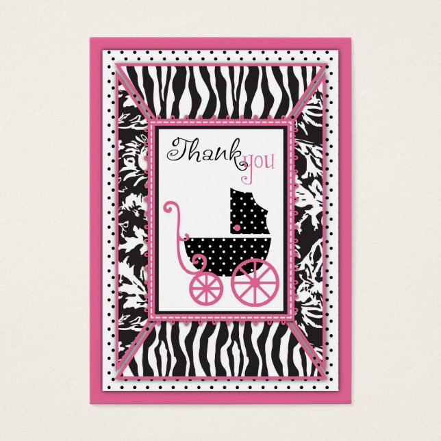 Vild Patchwork TY Notecard Visitkort (Framsidan)