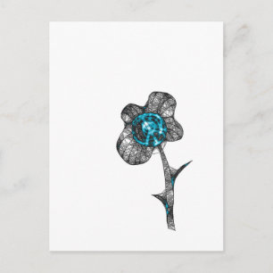 Vild Peace Flower Vykort