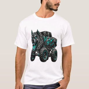 Vild Pitbull Monster Truck T Shirt