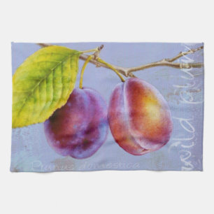 Vild plommon - Prunus domestica blue kökshandduk