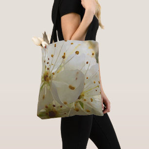 Vild Plum Blommars Impressionist Art Tygkasse