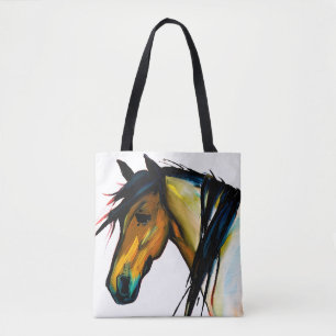 Vild Pony Vattenfärgshäst Tygkasse