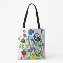 Vild Poppy Tote Bag