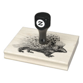 Vild Porcupin | Rubber Frimärke Stämpel