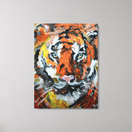Vild porträtt av en Bengalisk Tiger Canvastryck
