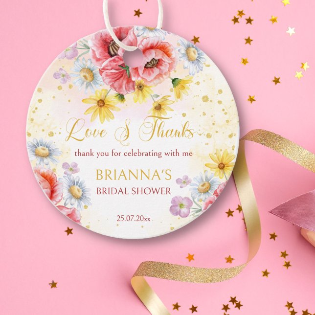 Vild prästkrage bröllopsduschen presentgåva gåvor etiketter (Skapare uppladdad)