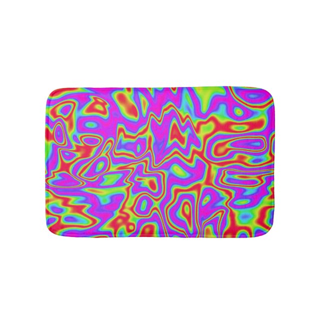 Vild Psychedelic Liquid Färg Badrumsmatta (Framsidan)