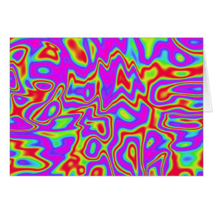 Vild Psychedelic Liquid Färg Hälsningskort