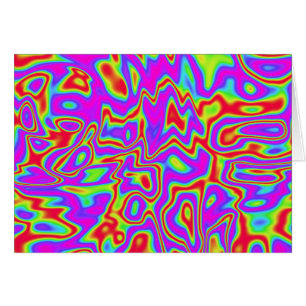 Vild Psychedelic Liquid Färg OBS Kort