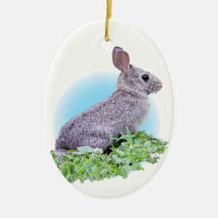 Vild Rabbit Julgransprydnad Keramik
