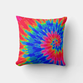 Vild Rainbow Spiral Tie Dye Pillow Kudde
