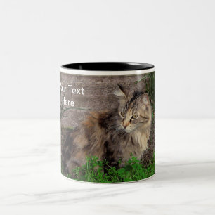 Vild randig katt kaffemugg