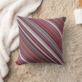 Vild Raspberry Red, Rosa och Burgundy Rand Kudde