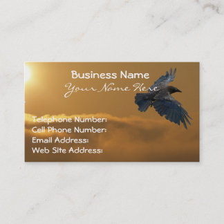 Vild Raven Wildlife Photo Gift Visitkort