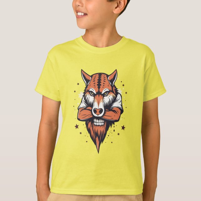 Vild Rävskalle Fusion T Shirt (Framsida)