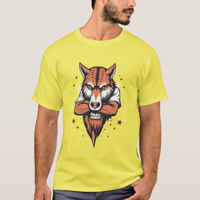 Vild Rävskallefusion T Shirt (Framsida)