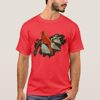 Vild Red Cardinal Bird lustig T Shirt