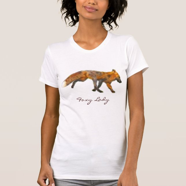 Vild Red Fox Wearable Art T Shirt (Framsida)