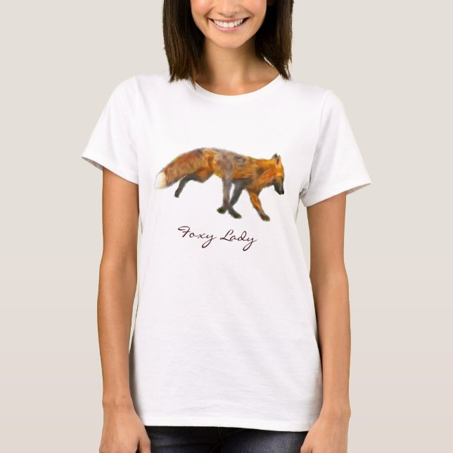 Vild Red Fox Wearable Art Tee Shirt (Framsida)