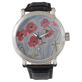 Vild Red Poppies Armbandsur